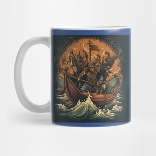 Viking Raiders on Longships Mug